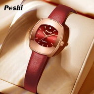 POSHI Quartz Watch for Women Fashion Casual Ladies Wristwatch Leather Strap Women's Watches Gift reloj para mujer SYUE