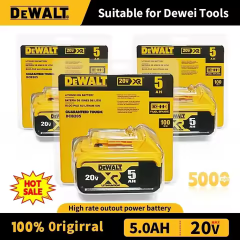 Dewalt 20V battery,DCB206 6000mAh large capacity rechargeable lithium-ion battery, Dewalt DCB200 pow