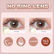 【Buy 2 Get 4 Gifts-14mm】2 Pairs Magister Natural Contact Lens With Power (0.00~-6.00) + 2 Lens Cases