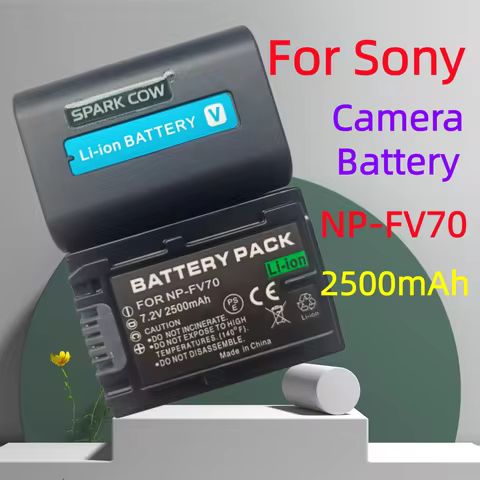 2500mAh NP-FV70 NP FV70 Camera Battery or Charger For Sony HDR-CX170 HDR-CX300 CX170 FP50 FP70 FH50 