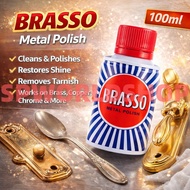 BRASSO Metal Polish Liquid Metal Brass Copper Chrome Polish 100% Original Genuine BRASSO UK Product 