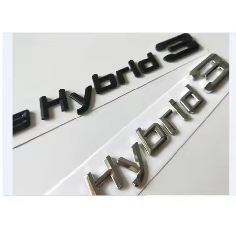 QA Chrome Black Letters Trunk Emblems Fender Number Active Hybrid Symbol Badge for BMW 1234567 Serie