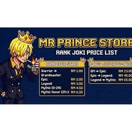 JOKI MLBB By Prince (RAMADHAN PROMO) | Murah & Trusted