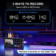 Portta VHS to Digital Converter, Video to Digital Recorder with Remote, Compatible with VHS, VCR, DV