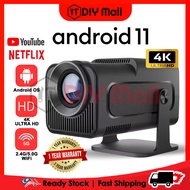 DIYMALL 4K Full HD Smart Android Projector Home Projector HY320 Laptop Phone Projector Android 11
