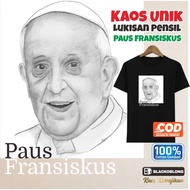 Pope Francis T-shirt Original Repro to T-shirt Pencil Painting