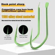 High quality Fishing hook superfine titanium alloy Competitive Wolf Teeth No barbs New Kanto Black P