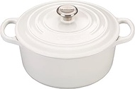 Le Creuset Enameled Cast Iron Signature Round Dutch Oven, 3.5 qt, White