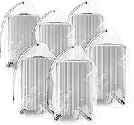 62x31 Inch Extra Large Clear Drawstring Plastic Bags 6 Pack(4 Mils), Dustproof Moistureproof Reusabl