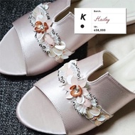 2017PN Mc0204 6Cm Strappy Heels Party Shoes Imported Cute Metallic Shiny Strappy