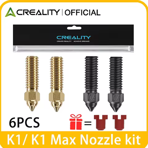 Creality Official K1/K1 Max Nozzle Kit Brass/Hardened Steel 6PCS Nozzles High Temperature Resistance