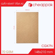 500 sheets of A5 brown kraft paper - 70 gsm - Gift wrapping paper, online packaging, scratch paper, 