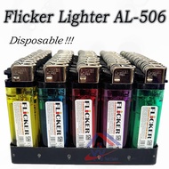Flicker Lighter AL-506/ Disposable Gas Lighter/Pemetik Api Gas/ Multipurpose Lighter  (Random Colour