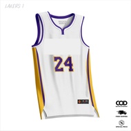 BASKETBALL JERSEY/ UNISEX JERSEY/ LAKERS JERSEY FULL PRING JERSEY/