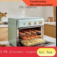 YQ9 Petrus Air Fryer Oven 20L Home Small Pizza Oven Enamel Inner Electric Kitchen Oven Baking 3 Layers Air Fryer Baking