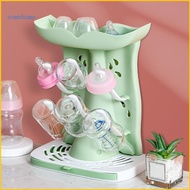 SOME Space Saving Baby Bottle Rack with Tray ABS Baby Bottle Storage Rack 6 Pegs