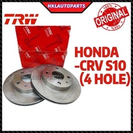 (2PCS)ORIGINAL TRW DISC ROTOR FRONT DF3109 HONDA CRV S10 (4HOLE)