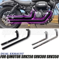 Modified Exhaust Modified For QJMotor SRV250 SRV300 SRV350 SRV 250 300 350 Harley VH Dua Outlet Hors