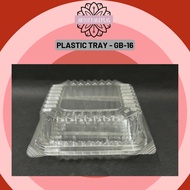 GB 16 BENXON Plastic Tray With Lock {50pcs} / Disposable Clear Food Box / Bekas Kuih