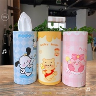 Tissue Tube Bottle Wet Tissue 30 pcs mini wet Wipes Kuromi Capybara Car Tissue Box Tissue Tube Round