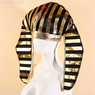 LOOKSHOW Halloween Golden Pharaoh Hats Snake Head Hats Costume Props Mask Party Cosplay Prop B2Z5