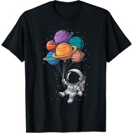 Astronaut Children's T-Shirt Holding Planet Balloons Floating In Space T-Shirt Fashion Tops Clothes 
