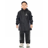 Children's Raincoat with Pants Set for Children 4-12 Years Old, PVC Material 0.25 Kids Raincoat Baju