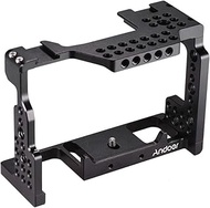 Andoer Camera Cage Video Film Making Stabilizer Aluminum Alloy Screw 1/4 Inch with Cold Shoe for Son
