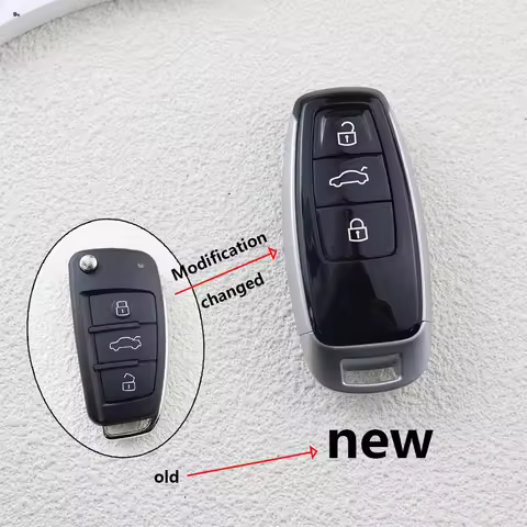 Modification/Upgrade Folding Car Key Fob Case Shell Housing for Audi A4 A4L A6 A6L Q7 TT A3 Q3 Q2L A