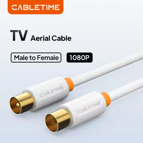 CABLETIME TV Cable M/F 3C2V Video Cable For High-definition Television HD High Quality Antenna TV ST