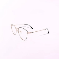 馬內的沙龍提筆│鈦金屬縷空貓眼鏡框UV400濾藍光眼鏡