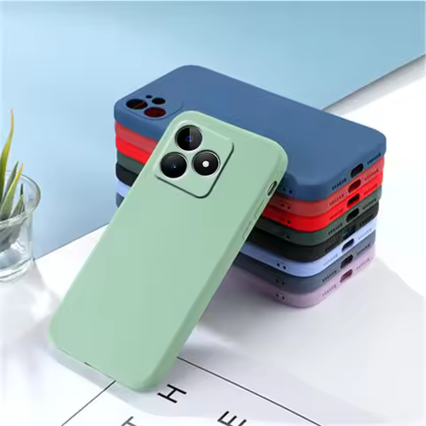 For Cover OPPO Realme C53 Case For OPPO Realme C53 Capas Luxury Liquid Silicone Candy Color TPU Soft