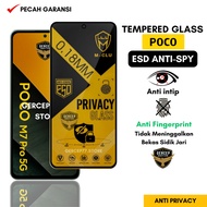 Tempered Glass ESD Anti Spy 0.18 mm poco M7 Pro 5G M6 Pro 5G M6 Pro M6 5G M5 M5s M4 Pro M4 Pro 5G M4