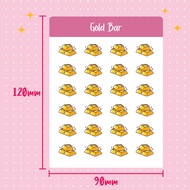 Gold Bar Sticker | Icon sticker for planner
