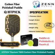 HTPICK Titanium T800 Carbon Fiber Pickleball Paddle 16mm for Superior Strength and Control Excellent