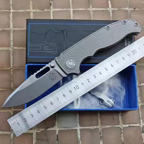 Ad20S New AD Demko Deep Carry Ceramic Bearing Titanium Handle Mark M390 Logo Camping Hunt EDC Tool H