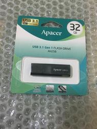 Apacer 宇瞻 AH25B 霧面黑 32GB USB 3.1 Gen 1 隨身碟