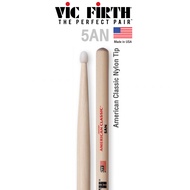 Vic Firth® 5AN ไม้กลอง American Classic Hickory เบอร์ 5A หัวไนลอน ( American Classic Drumsticks ) **