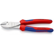 Knipex 74 05 200 8" High Leverage Diagonal Cutters - Chrome Plated MultiGrip 8 Inches