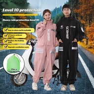 YOUYAO Adult Motorcycle Electric Car Takeout Onepiece Raincoat