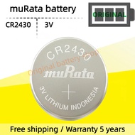 Original muRata CR2430 Lithium Coin Cell 3V Car Remote Control Key for Watch Battery