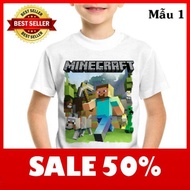 (5 models) Minecraft Games Printed Children's T-shirt Thai cotton fabric S079