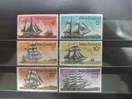 1975 紐西蘭古代帆船郵票6全MNH