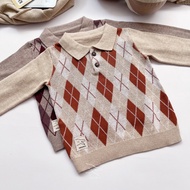 Babyboo Knitwear – Argyle Baby SweaterPOLO