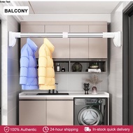 Punch-free Clothes Rod Adjustable Curtain Rod Clothes Rail Towel Hanging Bar Shower Curtain Rod