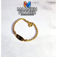 3.20GM-916 BABY BRACELET-916 BABY GELANG-916 BABY HOLLOW ROPE NAME BRACELET-916 GOLD BRACELET-916 BR