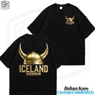 Iceland Vodka V2 T-Shirt Men's/ 24s combed Cotton T-ShirtWanita