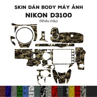 3M Skin stickers for Nikon D3100 (Many models) | Anti-fouling film for Nikon D3100 body