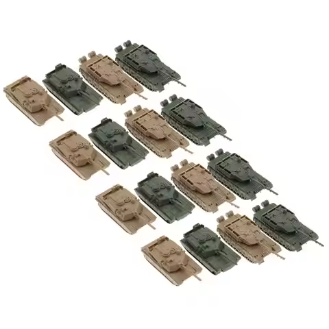 16 Pieces 4D Modern Tank Model 1:144 Scale Heavy Tank Hobby