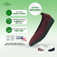 Aetrex Brianna Burgundy Health Shoes - Soft leather closed shoes with 3p high heels